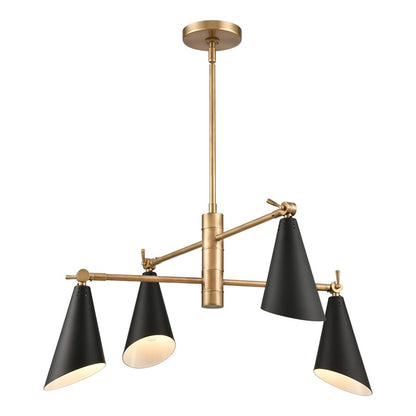 Atlas Lighting Luca 26'' Wide 4Lt Chandelier, Natural Brass - CL11228-BS