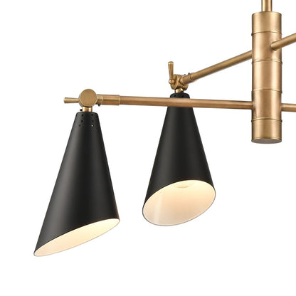 Atlas Lighting Luca 26'' Wide 4Lt Chandelier, Natural Brass