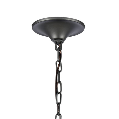 Atlas Lighting Madeline 32in 8-Light Chandelier | Transitional Dark Gray and Polished Nickel Metal | Dining Room & Living Room | Model CL11231-BK