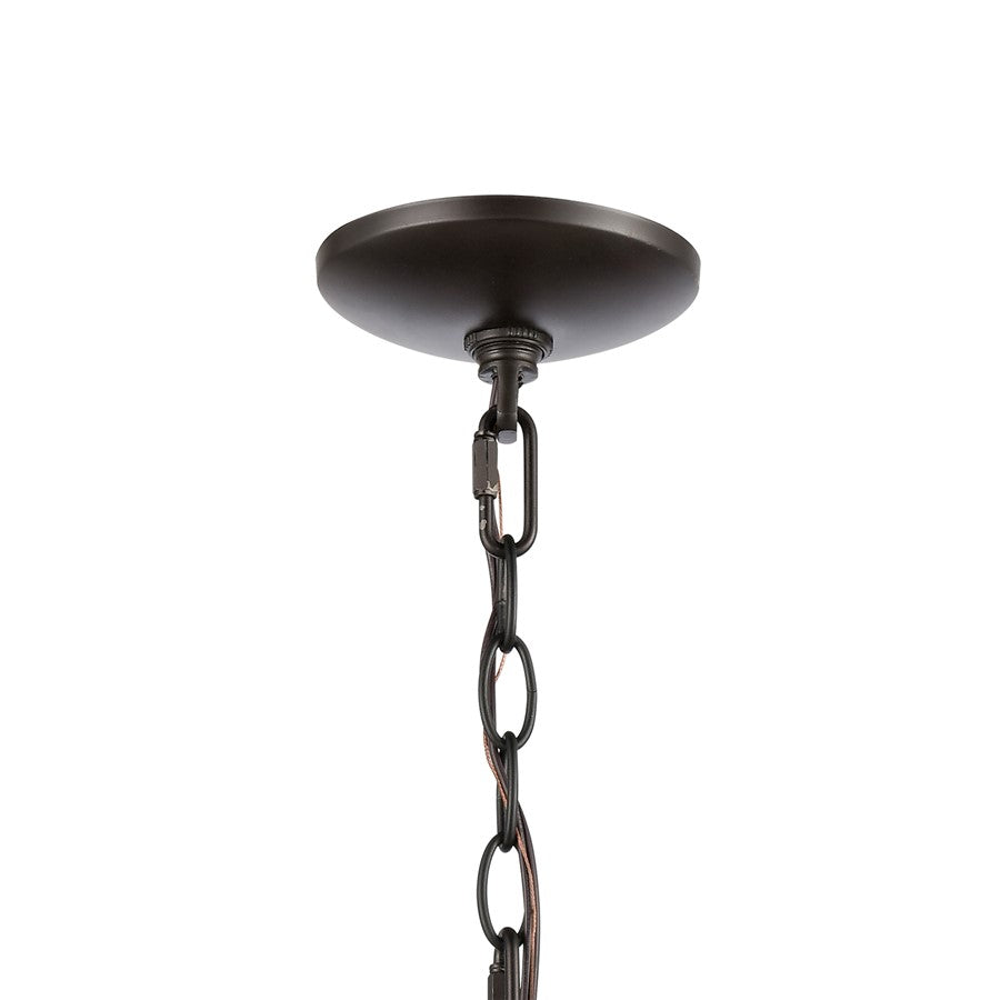 Atlas Lighting Market Square 19in 3-Light Chandelier | Transitional Oil Rubbed Bronze and Clear Seeded Glass | Dining Room | Model CL11236-BZ