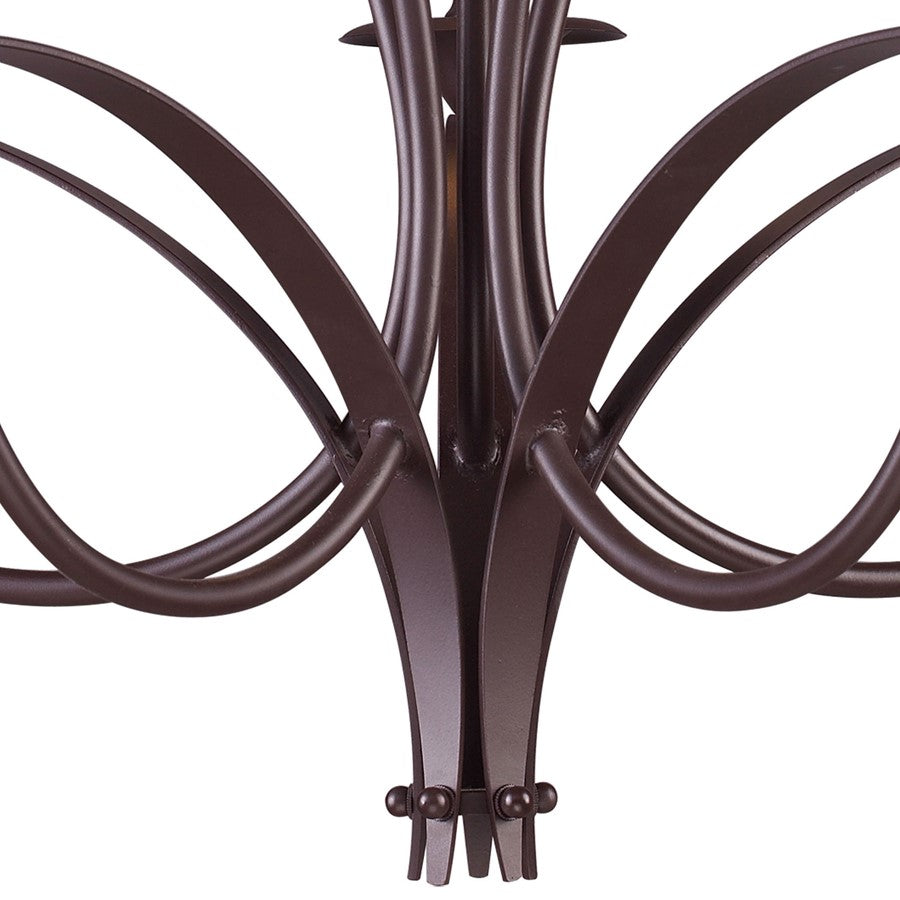Atlas Lighting Medford 26in 5-Light Chandelier | Transitional Oil Rubbed Bronze Metal | Dining Room & Kitchen Island | Model CL11244-BZ