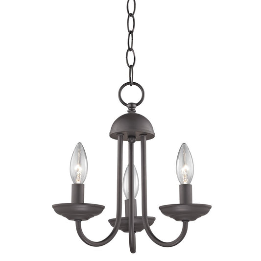 Atlas Lighting Montgomery 12in 3-Light Chandelier | Traditional Oil Rubbed Bronze Metal | Kitchen Island & Breakfast Nook | Model CL11257-BZ
