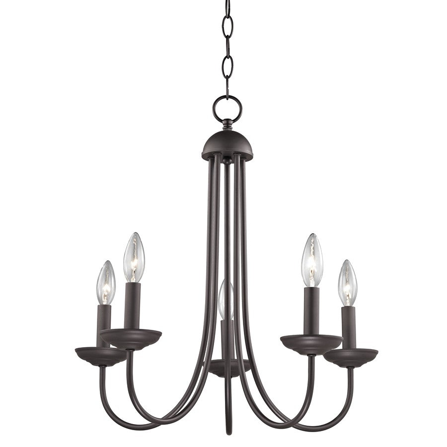 Atlas Lighting Montgomery 20in 5-Light Chandelier | Traditional Oil Rubbed Bronze Metal | Dining Room & Foyer | 20 x 20 x 23 in | Model CL11259-BZ