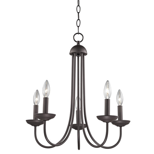 Atlas Lighting Montgomery 20in 5-Light Chandelier | Traditional Oil Rubbed Bronze Metal | Dining Room & Foyer | 20 x 20 x 23 in | Model CL11259-BZ