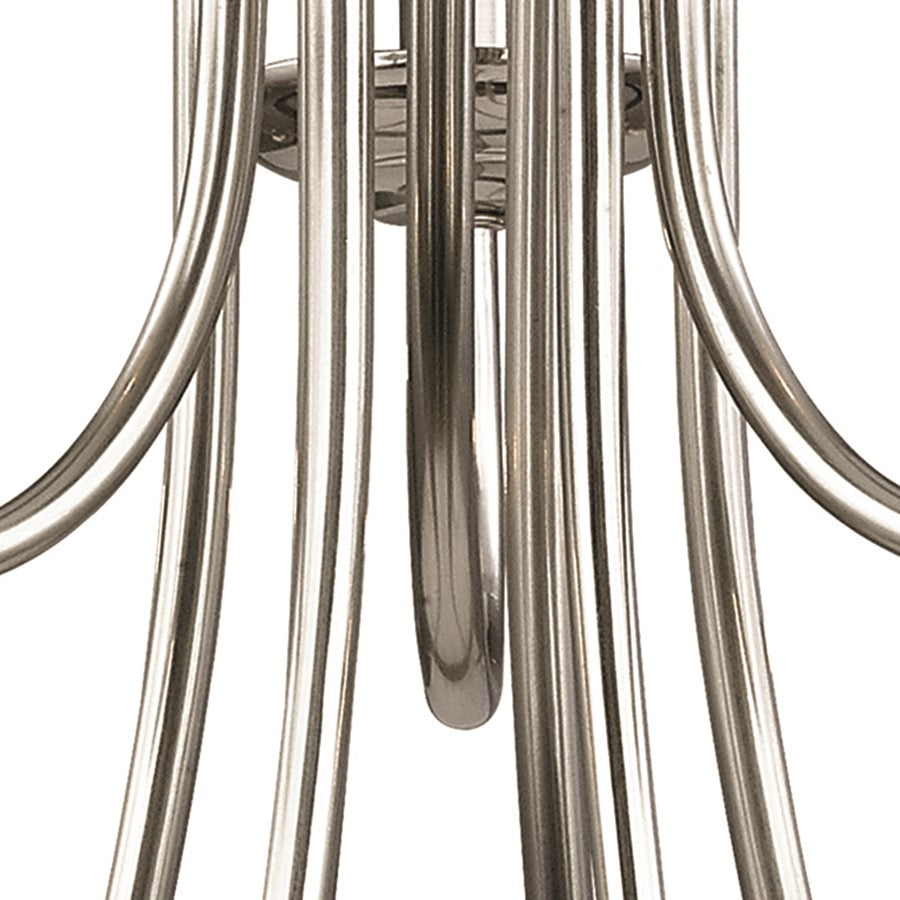 Atlas Lighting Montgomery 34in 9-Light Chandelier | Traditional Brushed Nickel Metal | Dining Room & Living Room | 34 x 34 x 29 in | Model CL11261-NK