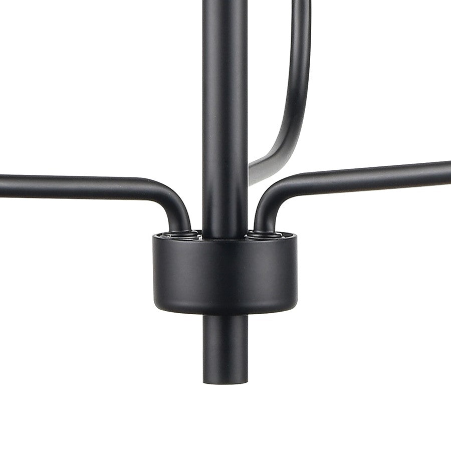 Atlas Lighting Newland 17in 3-Light Chandelier | Transitional Matte Black Metal | Dining Room & Living Room | 17 x 17 x 17 in | Model CL11271-BK