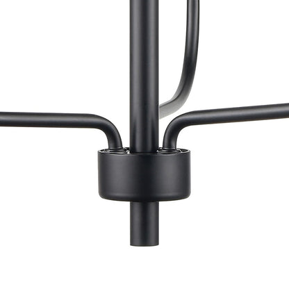 Atlas Lighting Newland 17in 3-Light Chandelier | Transitional Matte Black Metal | Dining Room & Living Room | 17 x 17 x 17 in | Model CL11271-BK