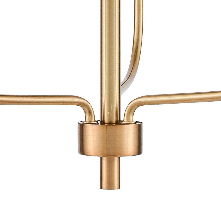 Atlas Lighting Newland 17in 3-Light Chandelier | Transitional Satin Brass Metal | Dining Room & Living Room | 17 x 17 x 17 in | Model CL11271-BS