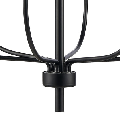 Atlas Lighting Newland 21in 6-Light Chandelier | Transitional Matte Black Metal | Dining Room & Living Room | 21 x 21 x 21 in | Model CL11272-BK