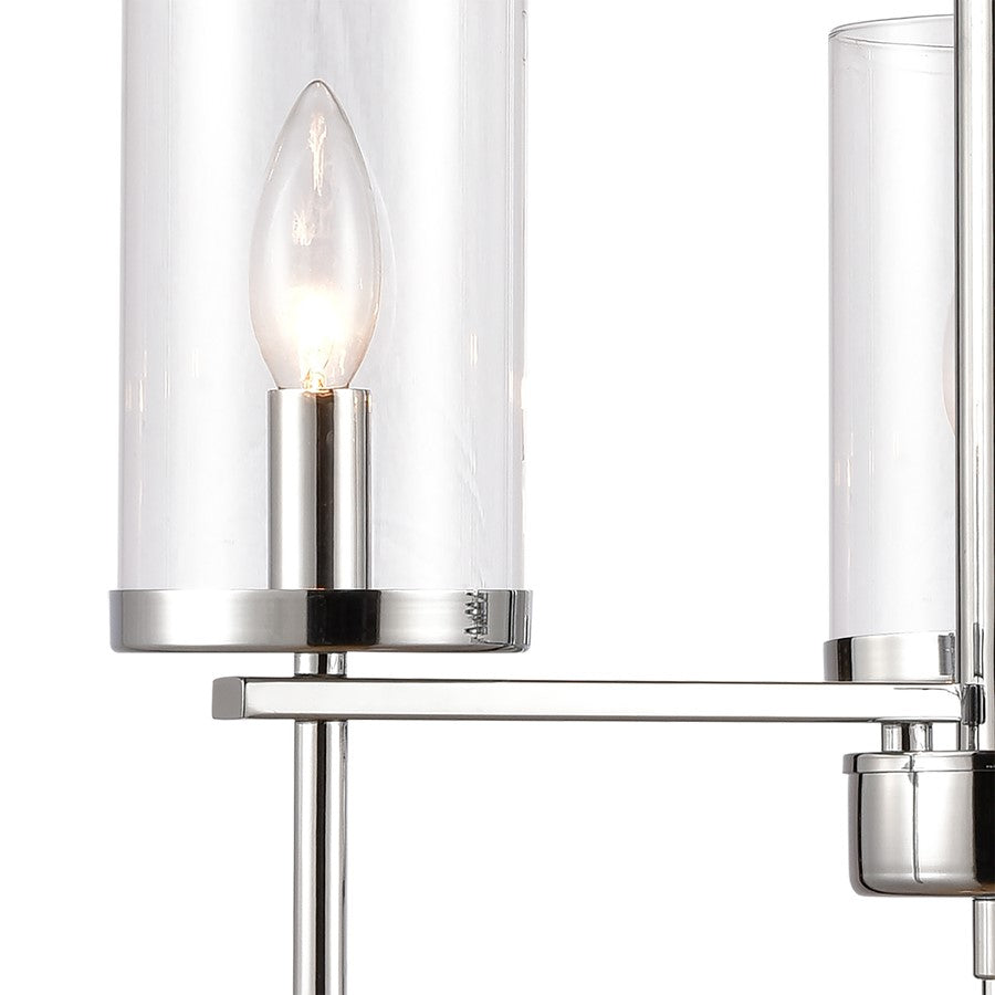 Atlas Lighting Oakland 19in 3-Light Chandelier | Modern Chrome and Clear Glass | Dining Room & Kitchen Island | 19 x 19 x 23 in | Model CL11277-CH