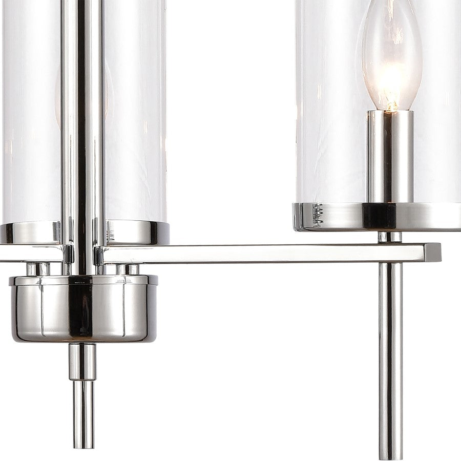 Atlas Lighting Oakland 19in 3-Light Chandelier | Modern Chrome and Clear Glass | Dining Room & Kitchen Island | 19 x 19 x 23 in | Model CL11277-CH