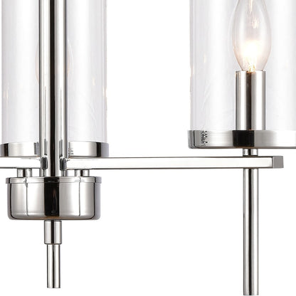 Atlas Lighting Oakland 19in 3-Light Chandelier | Modern Chrome and Clear Glass | Dining Room & Kitchen Island | 19 x 19 x 23 in | Model CL11277-CH