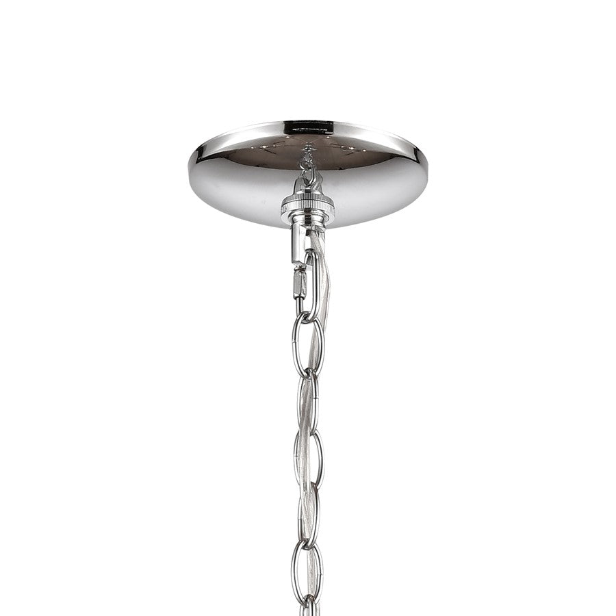 Atlas Lighting Oakland 25in 5-Light Chandelier | Modern Chrome and Clear Glass | Dining Room & Kitchen Island | 25 x 25 x 23 in | Model CL11278-CH