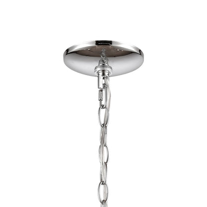 Atlas Lighting Oakland 25in 5-Light Chandelier | Modern Chrome and Clear Glass | Dining Room & Kitchen Island | 25 x 25 x 23 in | Model CL11278-CH