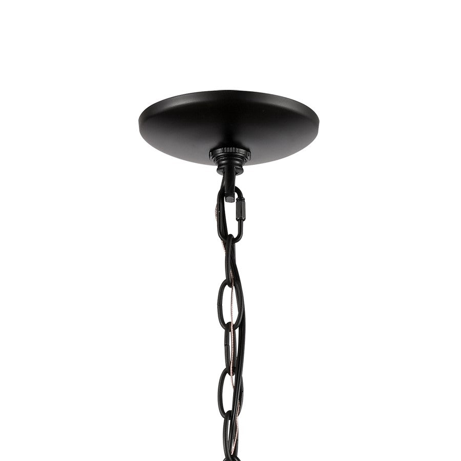 Atlas Lighting Oakland 28in 9-Light Chandelier | Modern Black and Clear Glass | Dining Room & Living Room | 28 x 28 x 28 in | Model CL11279-BK