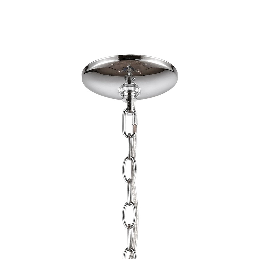Atlas Lighting Oakland 28in 9-Light Chandelier | Modern Chrome and Clear Glass | Dining Room & Living Room | 28 x 28 x 28 in | Model CL11279-CH