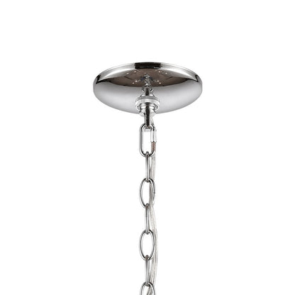 Atlas Lighting Oakland 28in 9-Light Chandelier | Modern Chrome and Clear Glass | Dining Room & Living Room | 28 x 28 x 28 in | Model CL11279-CH