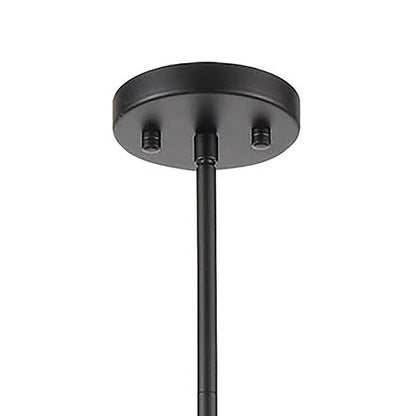 Atlas Lighting Oriah 28in 6-Light Chandelier | Modern Matte Black and Satin Brass with Silver Mercury Glass | Dining Room & Living | Model CL11280-BK