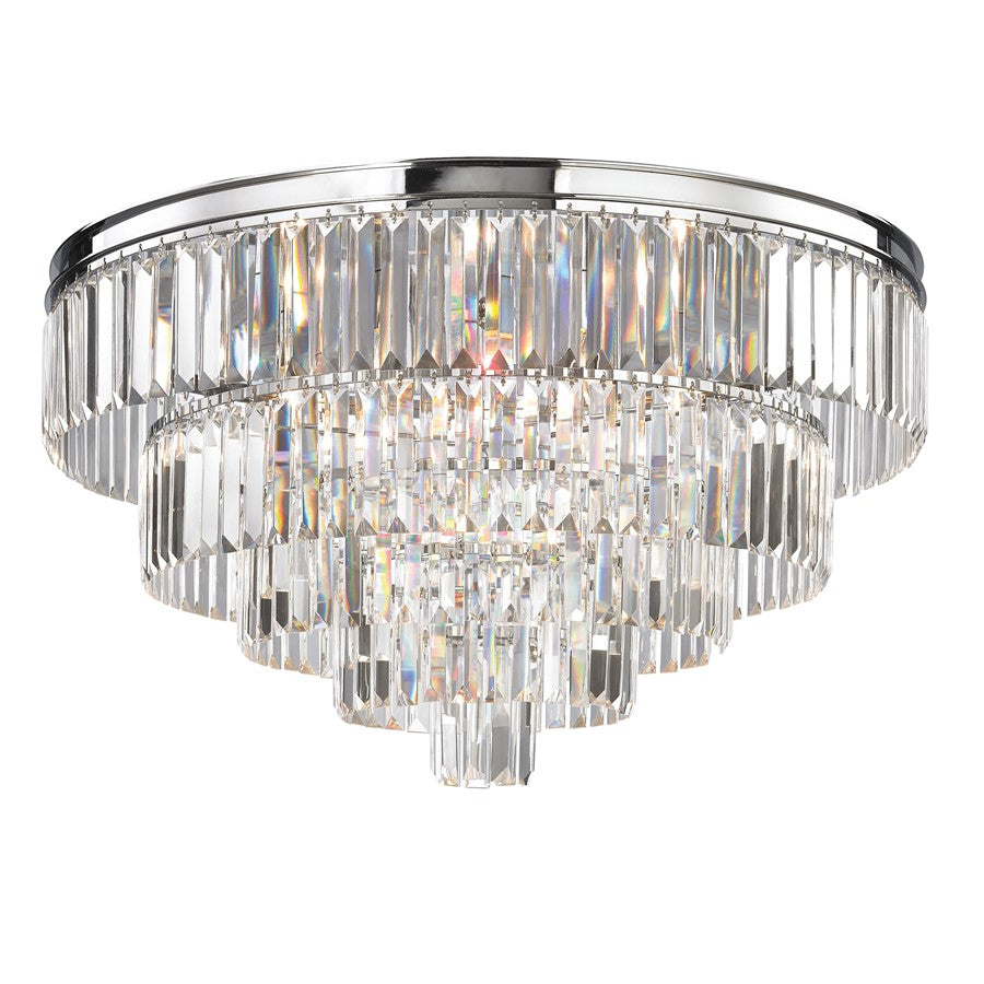Atlas Lighting Palacial 31in 6-Light Chandelier | Traditional Polished Chrome and Clear Crystal | Dining Room & Foyer | Model CL11286-CH