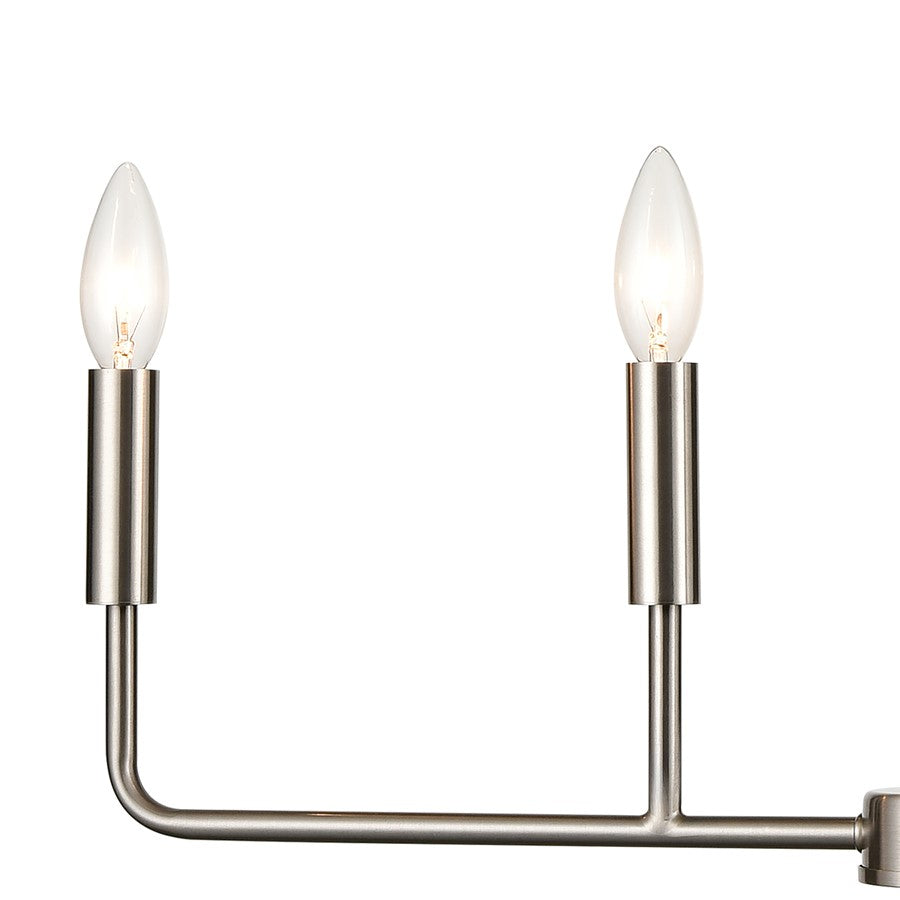 Atlas Lighting Park Slope 25in 4-Light Chandelier | Transitional Brushed Nickel | Dining Room & Living Room | 25 x 25 x 7 in | Model CL11290-NK