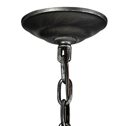 Atlas Lighting Renaissance Invention 18in 3-Light Chandelier | Transitional Aged Wood and Weathered Zinc | Dining Room & Kitchen | Model CL11309-BN