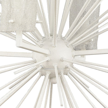 Atlas Lighting Sea Urchin 20in 4-Light Chandelier | Coastal White Coral and White Glass | Dining Room & Breakfast Nook | Model CL11326-WH