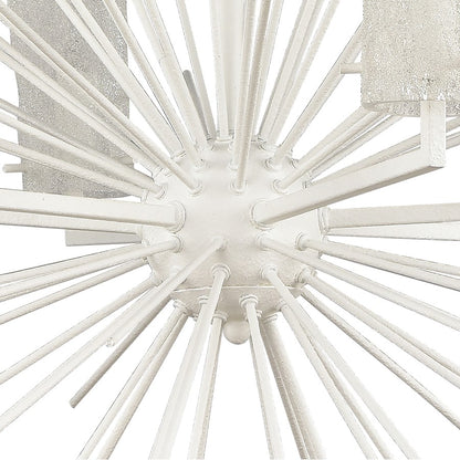 Atlas Lighting Sea Urchin 27in 6-Light Chandelier | Coastal White Coral Metal and White Glass | Dining Room & Entryway | Model CL11327-WH