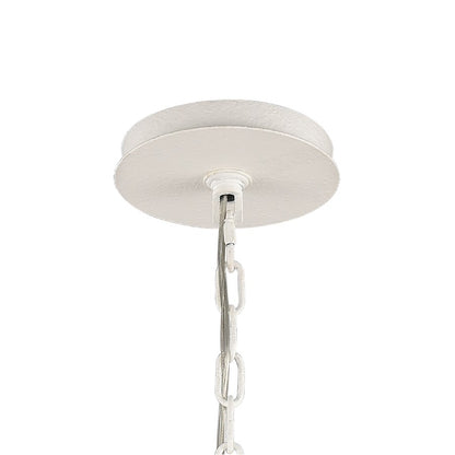 Atlas Lighting Sea Urchin 27in 6-Light Chandelier | Coastal White Coral Metal and White Glass | Dining Room & Entryway | Model CL11327-WH