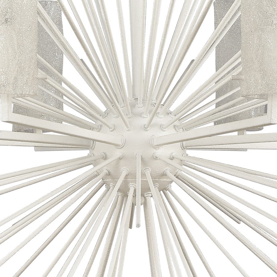 Atlas Lighting Sea Urchin 34in 8-Light Chandelier | Coastal White Coral Metal and White Glass | Dining Room & Entryway | Model CL11328-WH