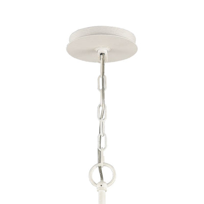 Atlas Lighting Sea Urchin 34in 8-Light Chandelier | Coastal White Coral Metal and White Glass | Dining Room & Entryway | Model CL11328-WH
