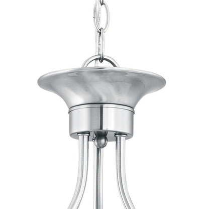 Atlas Lighting Tahoe 19in 3-Light Chandelier | Traditional Brushed Nickel and White Glass | Dining Room & Kitchen Island | Model CL11357-NK