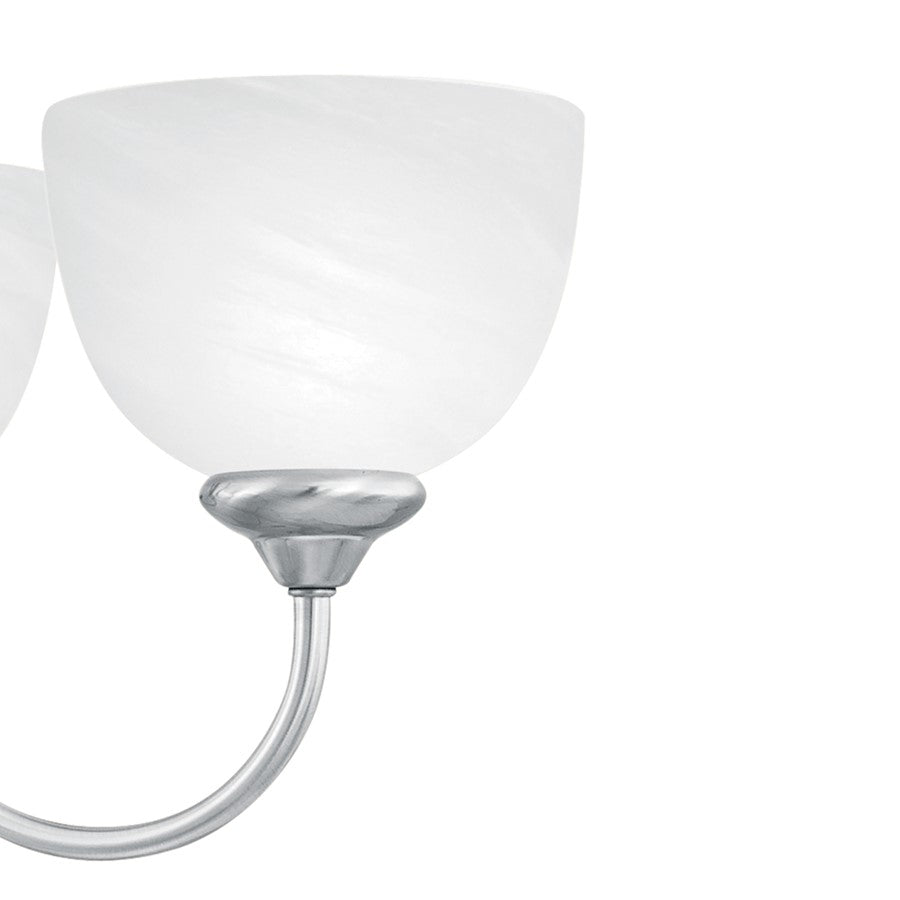 Atlas Lighting Tahoe 19in 3-Light Chandelier | Traditional Brushed Nickel and White Glass | Dining Room & Kitchen Island | Model CL11357-NK