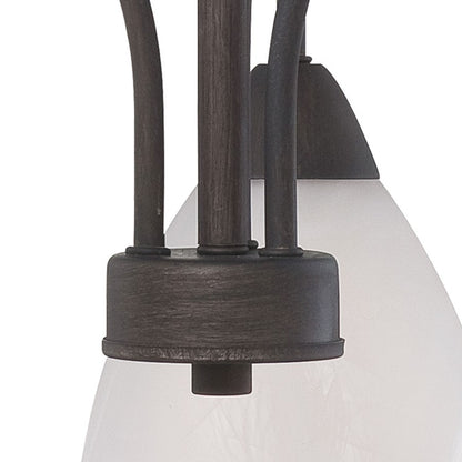 Atlas Lighting Tia 17.75in 3-Light Chandelier | Traditional Painted Bronze and White Frosted Glass | Kitchen & Dining Room | Model CL11360-BZ