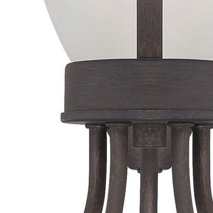 Atlas Lighting Tia 22in 5-Light Chandelier | Traditional Painted Bronze and White Frosted Glass | Kitchen & Dining Room | Model CL11361-BZ