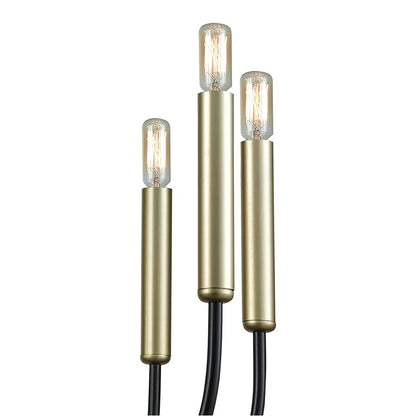 Atlas Lighting Transatlantique 34in 10-Light Chandelier | Traditional Black and Gold Metal | Living Room & Dining Room | Model CL11364-BK