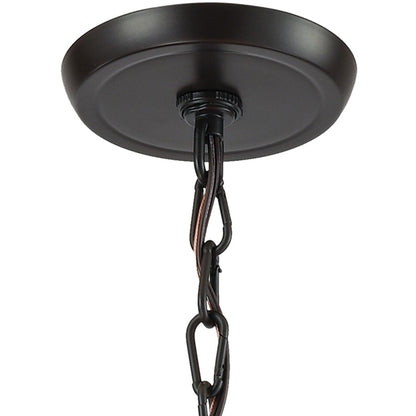 Atlas Lighting Weaverton 19in 3-Light Chandelier | Transitional Natural Rope and Oil Rubbed Bronze | Dining Room & Living Room | Model CL11389-NA