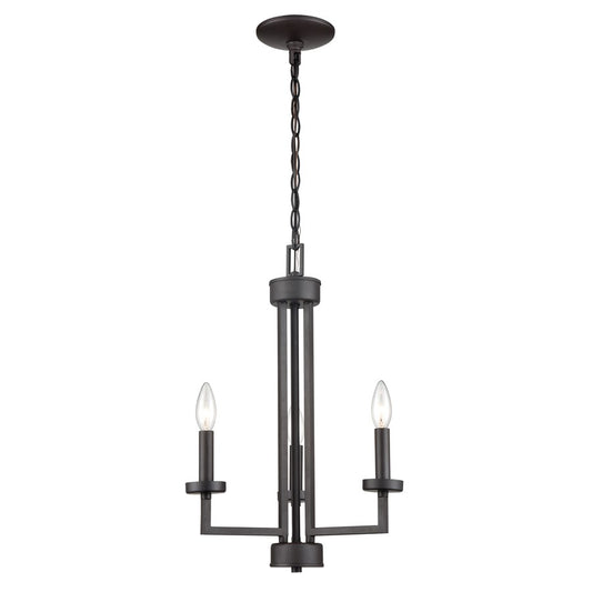 Atlas Lighting West End 15in 3-Light Chandelier | Transitional Oil Rubbed Bronze Metal | Dining Room & Kitchen Island | Model CL11390-BZ