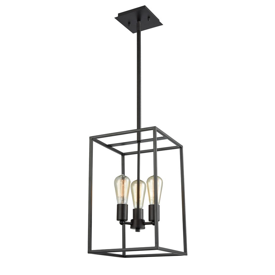 Atlas Lighting Williamsport 10in 3-Light Chandelier | Transitional Oil Rubbed Bronze | Dining Room & Kitchen Island | Model CL11395-BZ