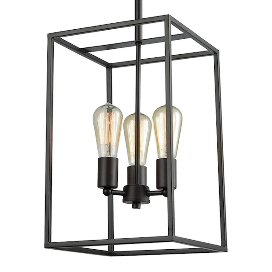Atlas Lighting Williamsport 10in 3-Light Chandelier | Transitional Oil Rubbed Bronze | Dining Room & Kitchen Island | Model CL11395-BZ