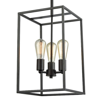Atlas Lighting Williamsport 10in 3-Light Chandelier | Transitional Oil Rubbed Bronze | Dining Room & Kitchen Island | Model CL11395-BZ