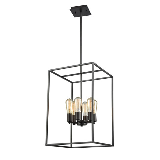 Atlas Lighting Williamsport 14in 6-Light Chandelier | Transitional Oil Rubbed Bronze Metal | Dining Room & Living Room | Model CL11397-BZ