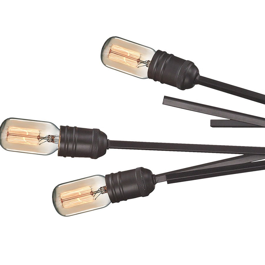 Atlas Lighting Xenia 31in 6-Light Chandelier | Modern Oil Rubbed Bronze Metal | Dining Room & Living Room | 31 x 18 x 16 in | Model CL11407-BZ