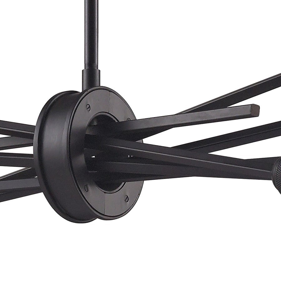 Atlas Lighting Xenia 31in 6-Light Chandelier | Modern Oil Rubbed Bronze Metal | Dining Room & Living Room | 31 x 18 x 16 in | Model CL11407-BZ