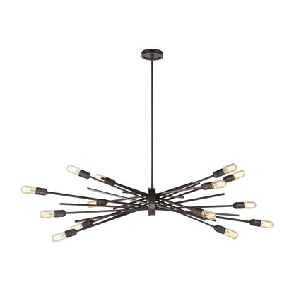 Atlas Lighting Xenia 54in 14-Light Chandelier | Modern Oil Rubbed Bronze Metal | Kitchen Island & Dining Room | 54 x 17 x 18 in | Model CL11409-BZ