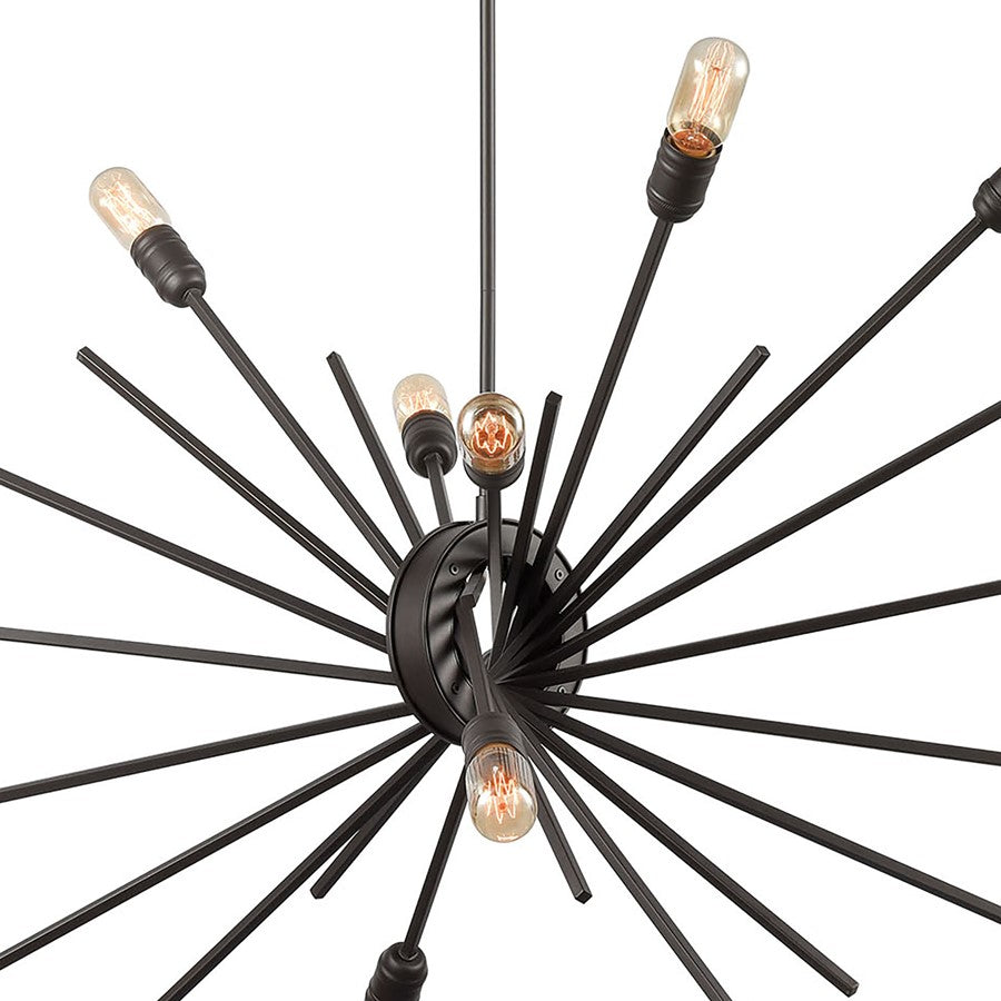 Atlas Lighting Xenia 54in 14-Light Chandelier | Modern Oil Rubbed Bronze Metal | Kitchen Island & Dining Room | 54 x 17 x 18 in | Model CL11409-BZ
