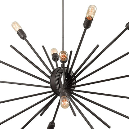 Atlas Lighting Xenia 54in 14-Light Chandelier | Modern Oil Rubbed Bronze Metal | Kitchen Island & Dining Room | 54 x 17 x 18 in | Model CL11409-BZ