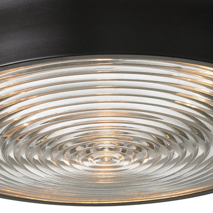 Atlas Lighting Chadwick 15in 3-Light Flush Mount | Transitional Oil Rubbed Bronze and Glass | Dining Room & Foyer | 15 x 15 x 5 in | Model CL11429-BZ