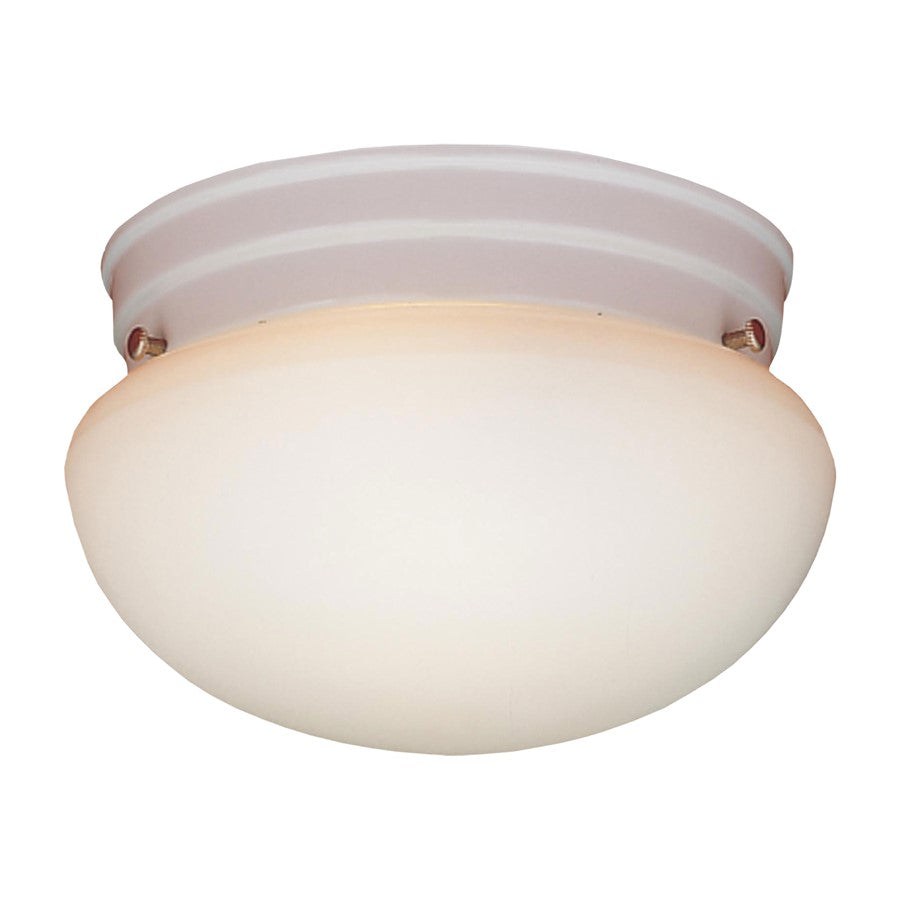 Atlas Lighting Elowen 10in 2-Light Flush Mount | Traditional White and White Frosted Glass | Bedroom & Hallway Ceiling Light | Model CL11442-WH1