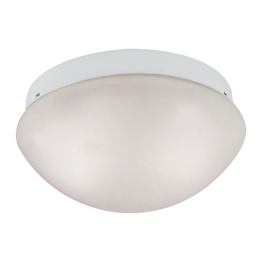 Atlas Lighting Elowen 10in 2-Light Flush Mount | Traditional White and White Frosted Glass | Bedroom & Hallway Ceiling Light | Model CL11442-WH3