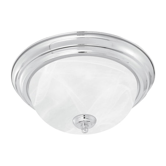 Atlas Lighting Harmony 16in 3-Light Flush Mount | Traditional Brushed Nickel and White Frosted Glass | Bedroom & Hallway Ceiling | Model CL11462-NK